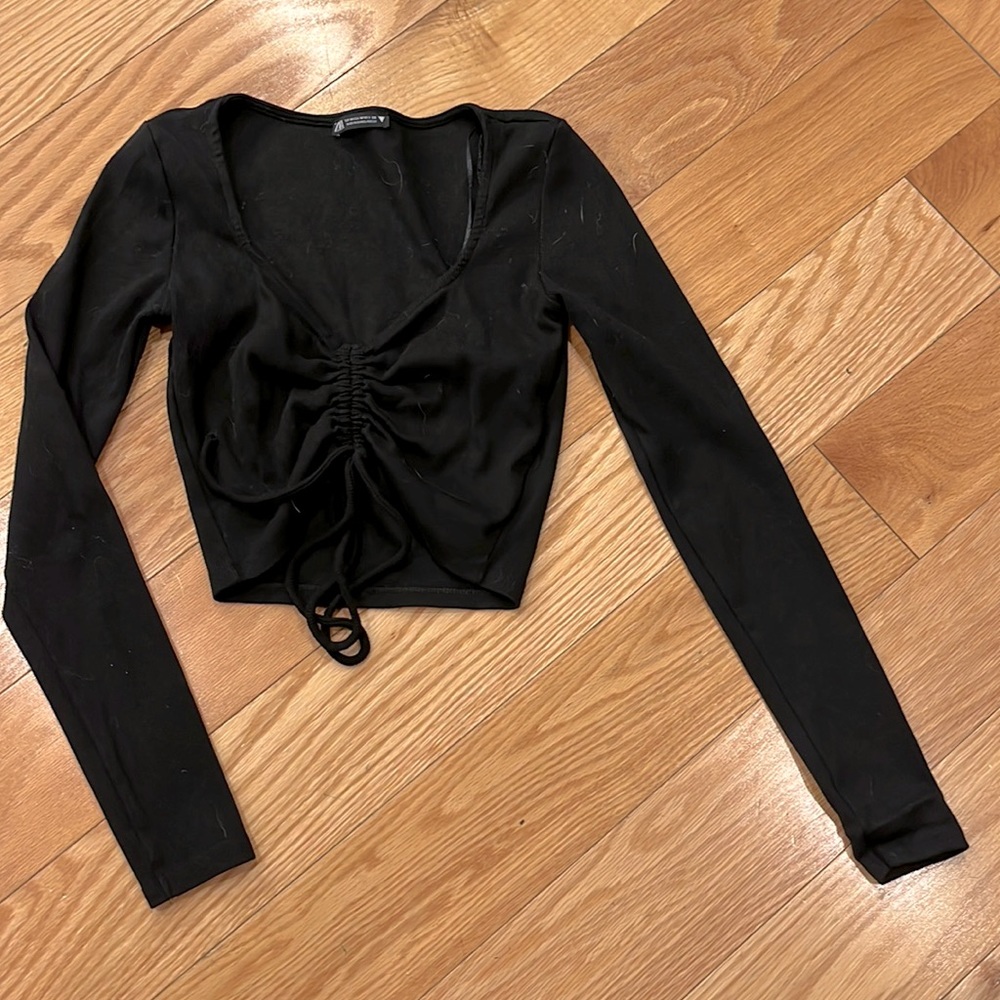 Zara cinch front cropped top